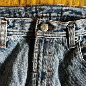 Calvin Klein light wash straight leg jeans